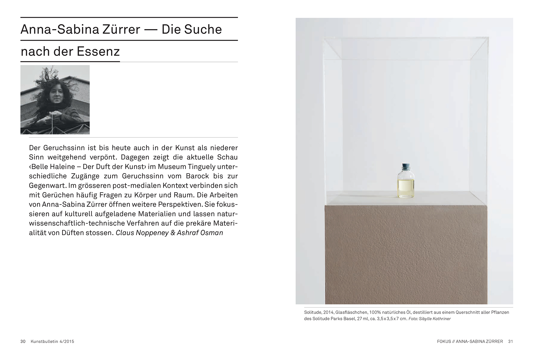 Kunstbulletin 4/2015 Fokus // Anna-Sabina ZÃ¼rrer